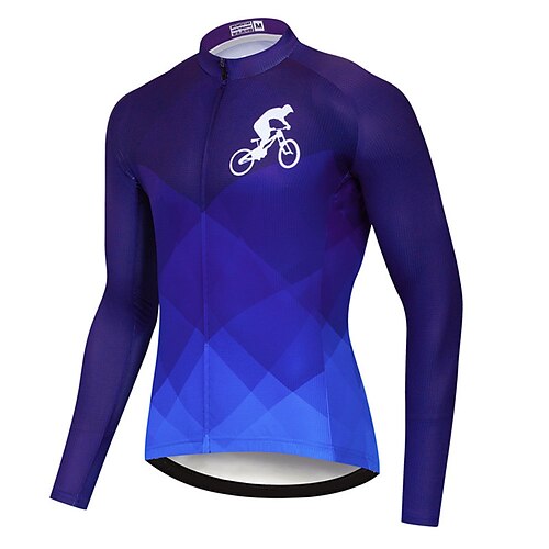 21Grams Men's Cycling Jersey Long Sleeve Bike Top with 3 Rear Pockets Mountain Bike MTB Road Bike Cycling Breathable Quick Dry Moisture Wicking Reflective Strips Blue Color Block Polyester Spandex
21Grams Men's Cycling Jersey Long Sleeve Bike Top with 3 Rear Pockets Mountain Bike MTB Road Bike Cycling Breathable Quick Dry Moisture Wicking Reflective Strips Blue Color Block Polyester Spandex