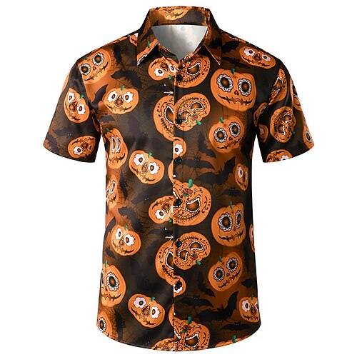 Men's Shirt Pumpkin Turndown Orange Short Sleeves 3D Print Outdoor Halloween Button-Down Print Tops Vintage Cool Designer Casual / Summer / Spring / Summer
Men's Shirt Pumpkin Turndown Orange Short Sleeves 3D Print Outdoor Halloween Button-Down Print Tops Vintage Cool Designer Casual / Summer / Spring / Summer