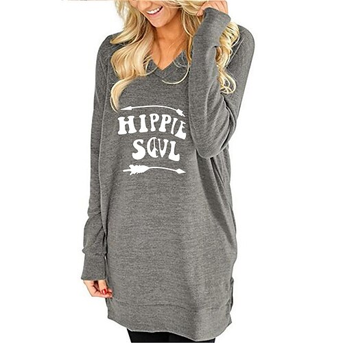 Women's T Shirt Dress Tee Dress Shift Dress Short Mini Dress Green Black Gray Wine Khaki Long Sleeve Print Letter Pocket Print Fall Winter V Neck Casual Loose 2022 S M L XL XXL 3XL
Women's T Shirt Dress Tee Dress Shift Dress Short Mini Dress Green Black Gray Wine Khaki Long Sleeve Print Letter Pocket Print Fall Winter V Neck Casual Loose 2022 S M L XL XXL 3XL