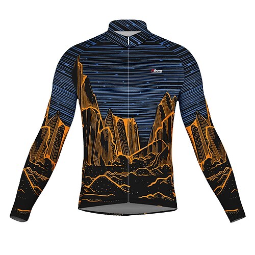 21Grams Men's Cycling Jersey Long Sleeve Bike Top with 3 Rear Pockets Mountain Bike MTB Road Bike Cycling Breathable Quick Dry Moisture Wicking Reflective Strips Dark Navy Graphic Polyester Spandex
21Grams Men's Cycling Jersey Long Sleeve Bike Top with 3 Rear Pockets Mountain Bike MTB Road Bike Cycling Breathable Quick Dry Moisture Wicking Reflective Strips Dark Navy Graphic Polyester Spandex