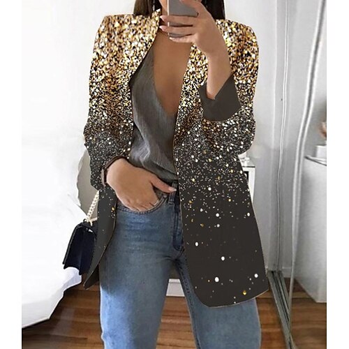 Women's Plus Size Blazer Polka Dot Formal Office Long Sleeve Open Front Regular Winter Fall Gold L XL XXL 3XL 4XL
Women's Plus Size Blazer Polka Dot Formal Office Long Sleeve Open Front Regular Winter Fall Gold L XL XXL 3XL 4XL
