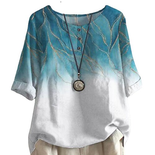 Women's Plus Size Tops T shirt Tee Floral Print Half Sleeve Crewneck Streetwear Daily Vacation Polyester Spring Summer Sky Blue Army Green
Women's Plus Size Tops T shirt Tee Floral Print Half Sleeve Crewneck Streetwear Daily Vacation Polyester Spring Summer Sky Blue Army Green
