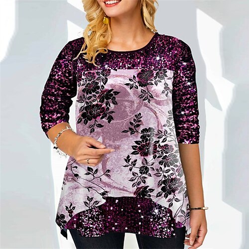Mulheres Camisa Social Blusa Branco Amarelo Vermelho Floral Imprimir Manga Longa Diário Férias Roupa de rua Crewneck Padrão L
Mulheres Camisa Social Blusa Branco Amarelo Vermelho Floral Imprimir Manga Longa Diário Férias Roupa de rua Crewneck Padrão L