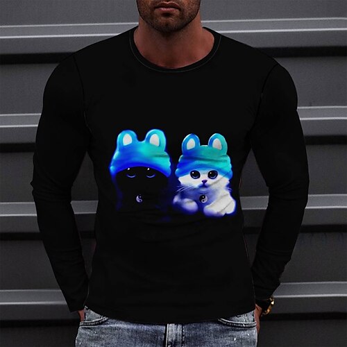 Men's T shirt Tee Tee Graphic Round Neck Black Long Sleeve 3D Print Casual Daily Print Tops Fashion Designer Comfortable Big and Tall
Men's T shirt Tee Tee Graphic Round Neck Black Long Sleeve 3D Print Casual Daily Print Tops Fashion Designer Comfortable Big and Tall