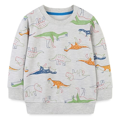 Kids Boys Sweatshirt Dinosaur School Long Sleeve Active Cotton 2-8 Years Fall Gray
Kids Boys Sweatshirt Dinosaur School Long Sleeve Active Cotton 2-8 Years Fall Gray