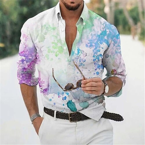 Men's Shirt 3D Print Gradient Turndown Street Casual Button-Down Print Long Sleeve Tops Casual Fashion Breathable Rainbow
Men's Shirt 3D Print Gradient Turndown Street Casual Button-Down Print Long Sleeve Tops Casual Fashion Breathable Rainbow