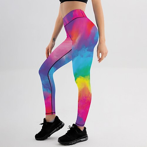 Women's Yoga Pants Tummy Control Butt Lift High Waist Yoga Fitness Gym Workout Leggings Bottoms Tie Dye Rainbow Sports Activewear High Elasticity Skinny / Athletic / Athleisure
Women's Yoga Pants Tummy Control Butt Lift High Waist Yoga Fitness Gym Workout Leggings Bottoms Tie Dye Rainbow Sports Activewear High Elasticity Skinny / Athletic / Athleisure