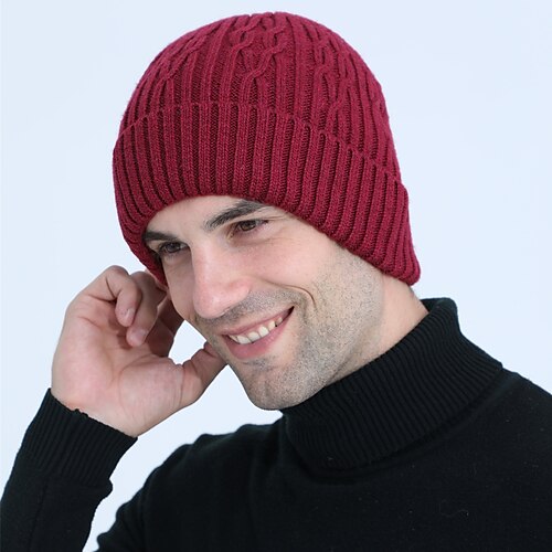 Men's Slouchy Beanie Hat Outdoor Home Daily Solid / Plain Color Knitting Casual Warm Casual / Daily 1 pcs
Men's Slouchy Beanie Hat Outdoor Home Daily Solid / Plain Color Knitting Casual Warm Casual / Daily 1 pcs