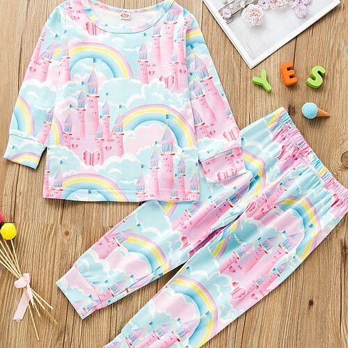 Kids Girls' Clothing Set 2 Pieces Long Sleeve Rainbow Rainbow Vacation Casual Daily Regular 2-6 Years
Kids Girls' Clothing Set 2 Pieces Long Sleeve Rainbow Rainbow Vacation Casual Daily Regular 2-6 Years