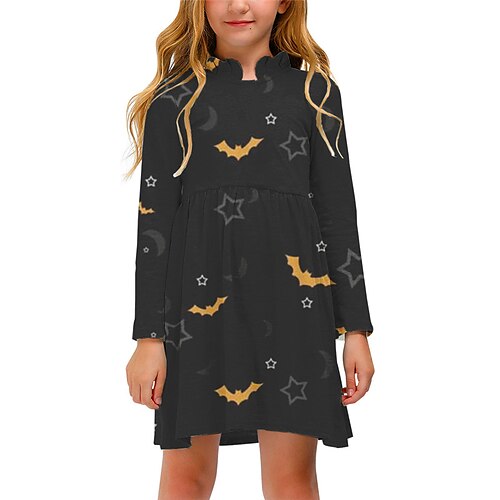 Kids Little Girls' Dress Animal A Line Dress Daily Holiday Vacation Print Black Above Knee Long Sleeve Casual Cute Sweet Dresses Halloween Fall Winter Regular Fit 3-12 Years
Kids Little Girls' Dress Animal A Line Dress Daily Holiday Vacation Print Black Above Knee Long Sleeve Casual Cute Sweet Dresses Halloween Fall Winter Regular Fit 3-12 Years