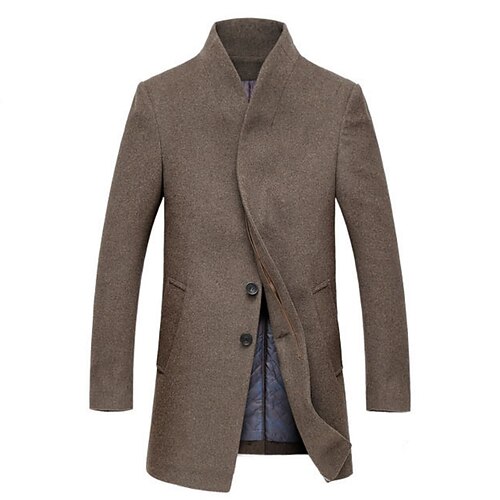 Men's Casual Overcoat Long Regular Fit Solid Colored Single Breasted Three-buttons Black Burgundy Grey 2022 / Winter
Men's Casual Overcoat Long Regular Fit Solid Colored Single Breasted Three-buttons Black Burgundy Grey 2022 / Winter
