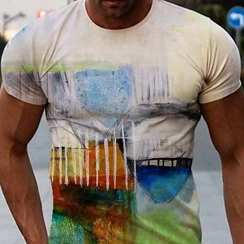 Men's Unisex T shirt Tee 3D Print Color Block Graphic Prints Crew Neck Street Daily Print Short Sleeve Tops Casual Big and Tall Sports Beige / Summer / Summer
Men's Unisex T shirt Tee 3D Print Color Block Graphic Prints Crew Neck Street Daily Print Short Sleeve Tops Casual Big and Tall Sports Beige / Summer / Summer