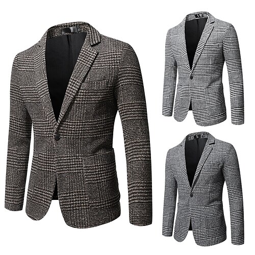 Men's Winter Jacket Winter Coat Blazer Thermal Warm Breathable Formal Casual Daily Single Breasted Lapel Formal Casual Daily Jacket Outerwear Stripes and Plaid Quick Dry Dark Grey Light Grey Coffee
Men's Winter Jacket Winter Coat Blazer Thermal Warm Breathable Formal Casual Daily Single Breasted Lapel Formal Casual Daily Jacket Outerwear Stripes and Plaid Quick Dry Dark Grey Light Grey Coffee