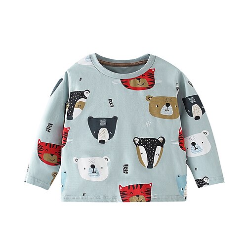 Kids Boys T shirt Animal School Long Sleeve Crewneck Fashion Cotton 3-8 Years Winter Light Green
Kids Boys T shirt Animal School Long Sleeve Crewneck Fashion Cotton 3-8 Years Winter Light Green