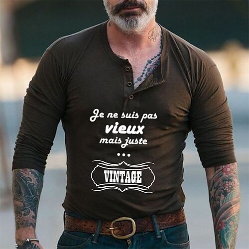 Men's T shirt Tee Hot Stamping Graphic Patterned Letter Crew Neck Street Daily Button-Down Print Long Sleeve Tops Designer Casual Fashion Comfortable Coffee
Men's T shirt Tee Hot Stamping Graphic Patterned Letter Crew Neck Street Daily Button-Down Print Long Sleeve Tops Designer Casual Fashion Comfortable Coffee