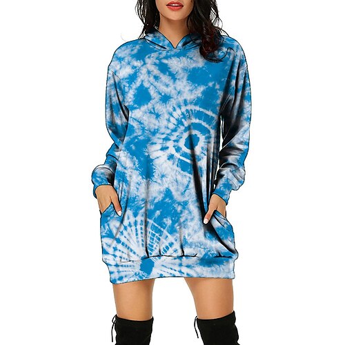 Mulheres Estacionar Vestido com capuz Ativo Roupa de rua Bolso frontal Imprimir Amarelo Vermelho Azul Real Tintura Tie Dye Diário Com Capuz Manga Longa
Mulheres Estacionar Vestido com capuz Ativo Roupa de rua Bolso frontal Imprimir Amarelo Vermelho Azul Real Tintura Tie Dye Diário Com Capuz Manga Longa
