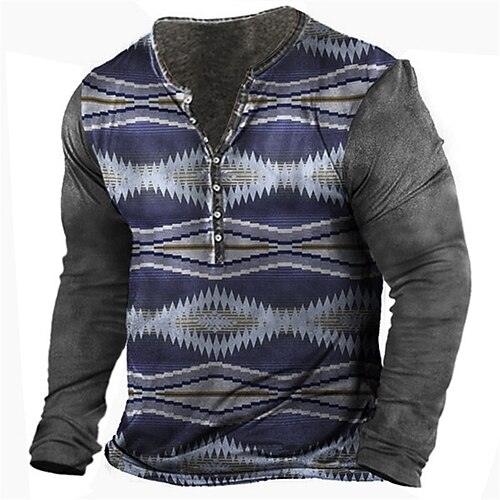 Men's Henley Shirt Tee T shirt Tee 3D Print Graphic Patterned Color Block Geometry Plus Size Henley Daily Sports Button-Down Print Long Sleeve Tops Designer Basic Classic Comfortable Blue
Men's Henley Shirt Tee T shirt Tee 3D Print Graphic Patterned Color Block Geometry Plus Size Henley Daily Sports Button-Down Print Long Sleeve Tops Designer Basic Classic Comfortable Blue