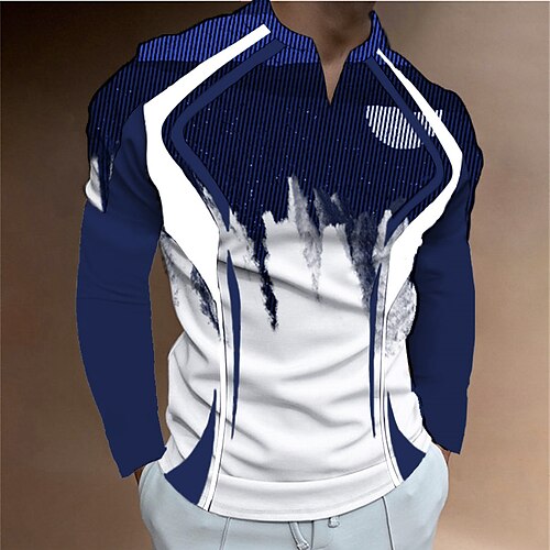 Men's Unisex T shirt Tee 3D Print Color Block Graphic Prints V Neck Street Daily Print Long Sleeve Tops Designer Basic Casual Big and Tall Blue
Men's Unisex T shirt Tee 3D Print Color Block Graphic Prints V Neck Street Daily Print Long Sleeve Tops Designer Basic Casual Big and Tall Blue