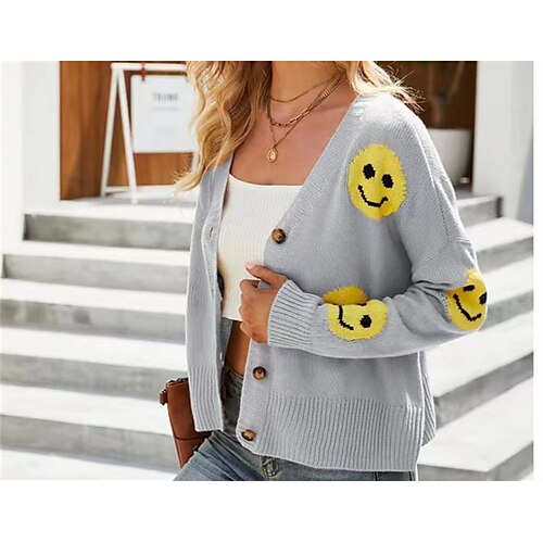 Women's Cardigan Sweater Jumper Crochet Knit Hollow Out Print Print Open Front Casual Daily Fall Winter Green Gray One-Size / Cotton / Long Sleeve / Loose / Cotton
Women's Cardigan Sweater Jumper Crochet Knit Hollow Out Print Print Open Front Casual Daily Fall Winter Green Gray One-Size / Cotton / Long Sleeve / Loose / Cotton