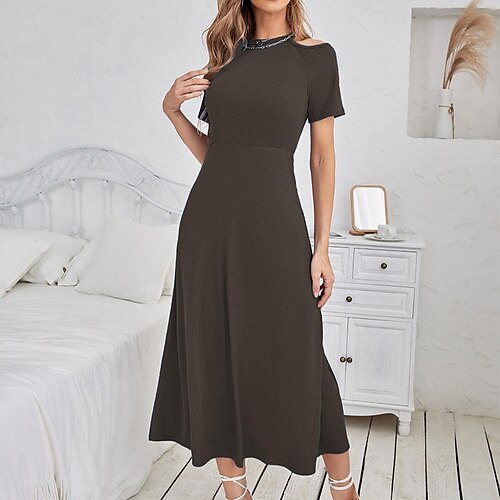 Women's Cut Out Dress T Shirt Dress Tee Dress Midi Dress Green Gray Purple Wine Brown Short Sleeve Pure Color Patchwork Fall Spring Crew Neck Stylish Fashion Modern Slim 2022 S M L XL / Summer
Women's Cut Out Dress T Shirt Dress Tee Dress Midi Dress Green Gray Purple Wine Brown Short Sleeve Pure Color Patchwork Fall Spring Crew Neck Stylish Fashion Modern Slim 2022 S M L XL / Summer