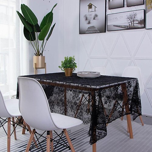 Black and White Lace Tablecloth Decoration Tablecloth Oil-Proof and Anti-Wrinkle for Dining Room Decor,Picnic,Tabletop Decoration
Black and White Lace Tablecloth Decoration Tablecloth Oil-Proof and Anti-Wrinkle for Dining Room Decor,Picnic,Tabletop Decoration