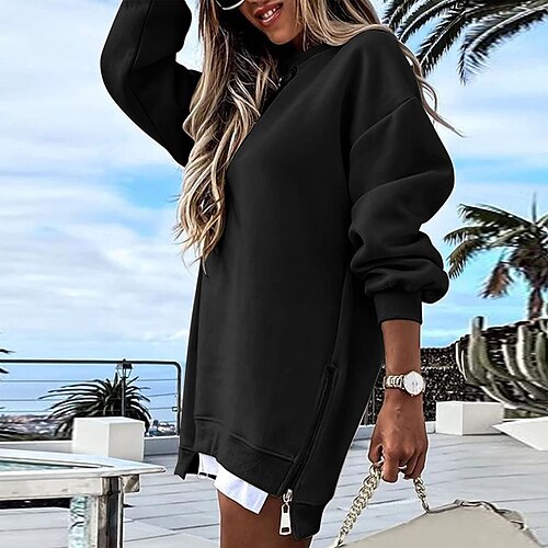 Women's Sweatshirt Pullover Solid Color Zipper Daily Weekend Active Streetwear Hoodies Sweatshirts Black Gray Khaki
Women's Sweatshirt Pullover Solid Color Zipper Daily Weekend Active Streetwear Hoodies Sweatshirts Black Gray Khaki