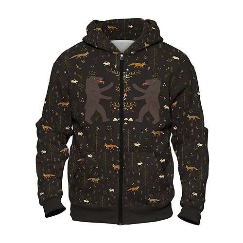 Men's Unisex Full Zip Hoodie Jacket Coffee Hooded Animal Graphic Prints Zipper Print Sports & Outdoor Daily Sports 3D Print Basic Streetwear Casual Spring & Fall Clothing Apparel Hoodies Sweatshirts
Men's Unisex Full Zip Hoodie Jacket Coffee Hooded Animal Graphic Prints Zipper Print Sports & Outdoor Daily Sports 3D Print Basic Streetwear Casual Spring & Fall Clothing Apparel Hoodies Sweatshirts