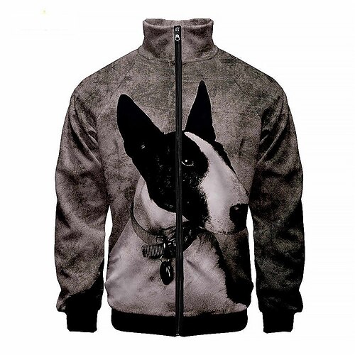 Men's Unisex Zip Up Sweatshirt Jacket Dark Gray Standing Collar Dog Graphic Prints Zipper Print Sports & Outdoor Daily Sports 3D Print Streetwear Designer Casual Spring & Fall Clothing Apparel
Men's Unisex Zip Up Sweatshirt Jacket Dark Gray Standing Collar Dog Graphic Prints Zipper Print Sports & Outdoor Daily Sports 3D Print Streetwear Designer Casual Spring & Fall Clothing Apparel