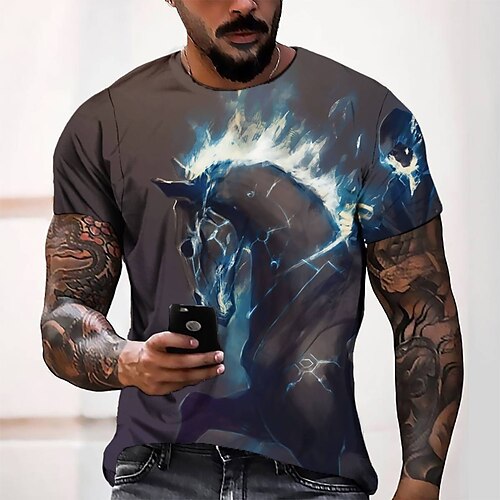 Men's T shirt Tee Tee Graphic Round Neck Gray Short Sleeve 3D Print Casual Daily 3D Print Tops Fashion Cool Designer Comfortable / Summer / Summer
Men's T shirt Tee Tee Graphic Round Neck Gray Short Sleeve 3D Print Casual Daily 3D Print Tops Fashion Cool Designer Comfortable / Summer / Summer