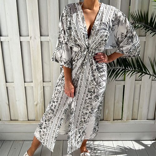 Women's A Line Dress Midi Dress Green Gray Pink Long Sleeve Floral Split Print Fall Winter V Neck Stylish Modern 2022 S M L XL XXL
Women's A Line Dress Midi Dress Green Gray Pink Long Sleeve Floral Split Print Fall Winter V Neck Stylish Modern 2022 S M L XL XXL