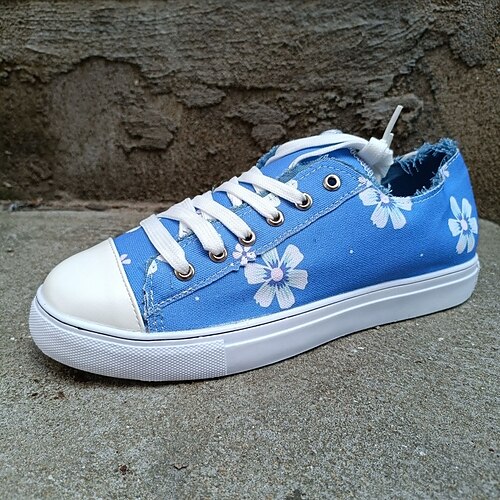 Women's Sneakers Daily Canvas Shoes Lace-up Flat Heel Round Toe Casual Canvas Lace-up Floral Black Green Dark Blue
Women's Sneakers Daily Canvas Shoes Lace-up Flat Heel Round Toe Casual Canvas Lace-up Floral Black Green Dark Blue