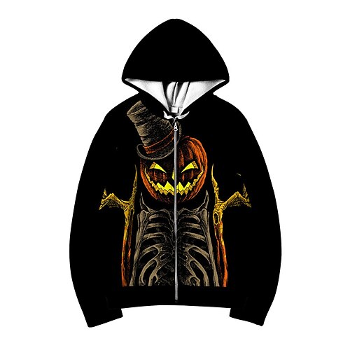 Men's Unisex Full Zip Hoodie Jacket Hooded Pumpkin Graphic Prints Zipper Print Sports Outdoor Daily Sports 3D Print Streetwear Designer Hoodies Sweatshirts Long Sleeve Black
Men's Unisex Full Zip Hoodie Jacket Hooded Pumpkin Graphic Prints Zipper Print Sports Outdoor Daily Sports 3D Print Streetwear Designer Hoodies Sweatshirts Long Sleeve Black