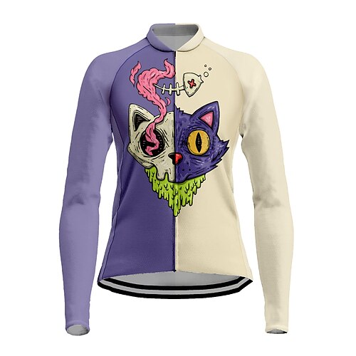 21Grams Women's Cycling Jersey Long Sleeve Bike Top with 3 Rear Pockets Mountain Bike MTB Road Bike Cycling Breathable Quick Dry Moisture Wicking Reflective Strips Purple Cat Polyester Spandex Sports
21Grams Women's Cycling Jersey Long Sleeve Bike Top with 3 Rear Pockets Mountain Bike MTB Road Bike Cycling Breathable Quick Dry Moisture Wicking Reflective Strips Purple Cat Polyester Spandex Sports
