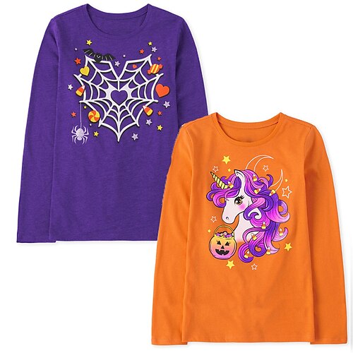 Kids Girls' Halloween T shirt Animal Outdoor 3D Print Long Sleeve Active 3-12 Years Winter Purple Orange
Kids Girls' Halloween T shirt Animal Outdoor 3D Print Long Sleeve Active 3-12 Years Winter Purple Orange