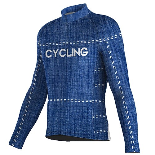 21Grams Men's Cycling Jersey Long Sleeve Bike Top with 3 Rear Pockets Mountain Bike MTB Road Bike Cycling Breathable Quick Dry Moisture Wicking Reflective Strips Dark Blue Stripes Polyester Spandex
21Grams Men's Cycling Jersey Long Sleeve Bike Top with 3 Rear Pockets Mountain Bike MTB Road Bike Cycling Breathable Quick Dry Moisture Wicking Reflective Strips Dark Blue Stripes Polyester Spandex