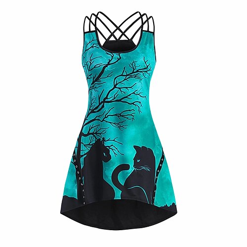 Women's Shift Dress Green Purple White Sleeveless Print Fall Summer Spaghetti Strap Date 2022 S M L XL 2XL
Women's Shift Dress Green Purple White Sleeveless Print Fall Summer Spaghetti Strap Date 2022 S M L XL 2XL