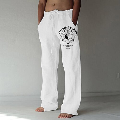 Men's Trousers Beach Pants Pocket Drawstring Elastic Waist Graphic Prints Comfort Breathable Casual Daily Holiday Streetwear Designer White / Elasticity
Men's Trousers Beach Pants Pocket Drawstring Elastic Waist Graphic Prints Comfort Breathable Casual Daily Holiday Streetwear Designer White / Elasticity