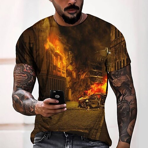 Men's T shirt Tee Tee Graphic Round Neck Yellow Short Sleeve 3D Print Casual Daily 3D Print Tops Fashion Cool Designer Comfortable / Summer / Summer
Men's T shirt Tee Tee Graphic Round Neck Yellow Short Sleeve 3D Print Casual Daily 3D Print Tops Fashion Cool Designer Comfortable / Summer / Summer