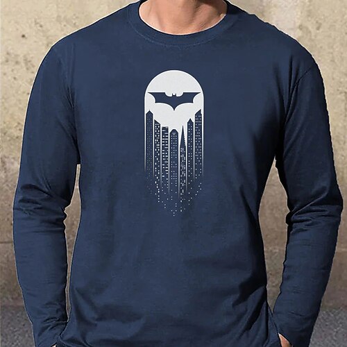 Men's Unisex T shirt Tee Hot Stamping Bat V Neck Street Casual Print Long Sleeve Tops Designer Simple Basic Casual Black Navy Blue
Men's Unisex T shirt Tee Hot Stamping Bat V Neck Street Casual Print Long Sleeve Tops Designer Simple Basic Casual Black Navy Blue