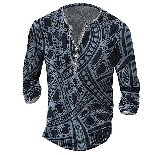 Men's Henley Shirt Tee T shirt Tee 3D Print Graphic Abstract Plus Size Henley Daily Sports Button-Down Print Long Sleeve Tops Designer Basic Classic Comfortable Blue
Men's Henley Shirt Tee T shirt Tee 3D Print Graphic Abstract Plus Size Henley Daily Sports Button-Down Print Long Sleeve Tops Designer Basic Classic Comfortable Blue