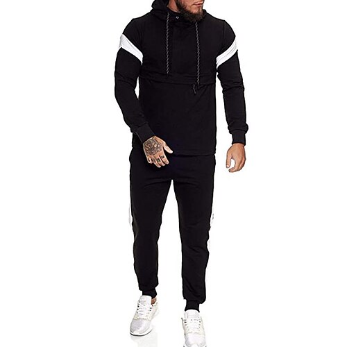 Men's Tracksuit Hoodies Set Hooded Color Block 2 Piece Sports Outdoor Casual Sports non-printing Basic Streetwear Hoodies Sweatshirts Long Sleeve White Black / Spring / Fall
Men's Tracksuit Hoodies Set Hooded Color Block 2 Piece Sports Outdoor Casual Sports non-printing Basic Streetwear Hoodies Sweatshirts Long Sleeve White Black / Spring / Fall