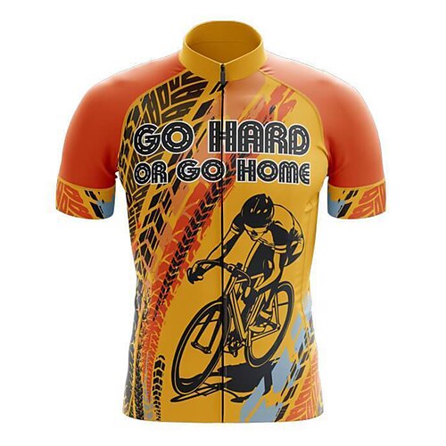 21Grams Men's Cycling Jersey Short Sleeve Bike Top with 3 Rear Pockets Mountain Bike MTB Road Bike Cycling Breathable Quick Dry Moisture Wicking Reflective Strips Orange Graphic Polyester Spandex
21Grams Men's Cycling Jersey Short Sleeve Bike Top with 3 Rear Pockets Mountain Bike MTB Road Bike Cycling Breathable Quick Dry Moisture Wicking Reflective Strips Orange Graphic Polyester Spandex