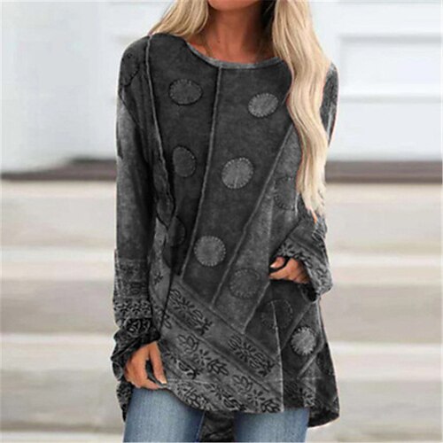 Women's Casual Dress T Shirt Dress Tee Dress Shift Dress Purple Gray Long Sleeve Geometric Print Winter Fall Winter Dress Fall Dress 2022 S M L XL 2XL 3XL 4XL 5XL
Women's Casual Dress T Shirt Dress Tee Dress Shift Dress Purple Gray Long Sleeve Geometric Print Winter Fall Winter Dress Fall Dress 2022 S M L XL 2XL 3XL 4XL 5XL