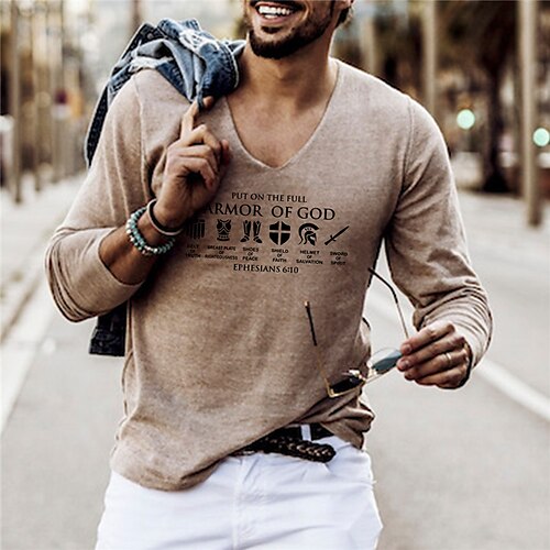 Men's Unisex T shirt Tee Cartoon Letter Graphic Prints V Neck Brown Long Sleeve 3D Print Outdoor Street Print Tops Basic Sports Designer Casual
Men's Unisex T shirt Tee Cartoon Letter Graphic Prints V Neck Brown Long Sleeve 3D Print Outdoor Street Print Tops Basic Sports Designer Casual