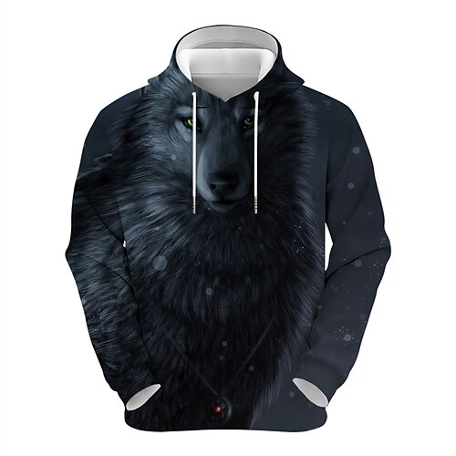 Men's Unisex Pullover Hoodie Sweatshirt Graphic Prints Wolf Print Daily Sports 3D Print Designer Casual Hoodies Sweatshirts Black
Men's Unisex Pullover Hoodie Sweatshirt Graphic Prints Wolf Print Daily Sports 3D Print Designer Casual Hoodies Sweatshirts Black