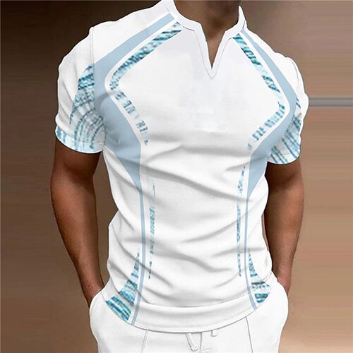 Men's Unisex T shirt Tee 3D Print Color Block Graphic Prints V Neck Street Daily Print Short Sleeve Tops Designer Casual Big and Tall Sports Light Blue / Summer
Men's Unisex T shirt Tee 3D Print Color Block Graphic Prints V Neck Street Daily Print Short Sleeve Tops Designer Casual Big and Tall Sports Light Blue / Summer