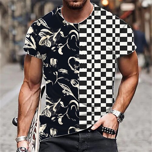 Men's Unisex T shirt Tee Lattice Graphic Prints Crew Neck Black Short Sleeve 3D Print Outdoor Street Print Tops Sports Designer Casual Big and Tall / Summer / Summer
Men's Unisex T shirt Tee Lattice Graphic Prints Crew Neck Black Short Sleeve 3D Print Outdoor Street Print Tops Sports Designer Casual Big and Tall / Summer / Summer