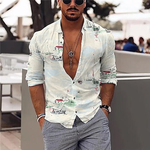 Men's Shirt Rudder Turndown Beige 3D Print Outdoor Street Long Sleeve Button-Down Print Clothing Apparel Fashion Designer Casual Breathable
Men's Shirt Rudder Turndown Beige 3D Print Outdoor Street Long Sleeve Button-Down Print Clothing Apparel Fashion Designer Casual Breathable