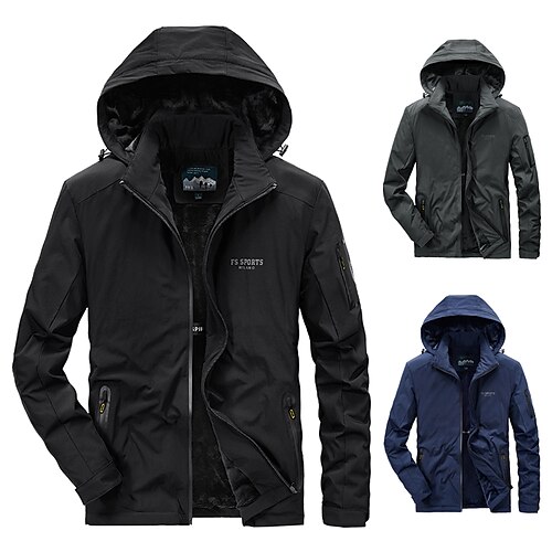 Men's Waterproof Hiking Jacket Hiking Fleece Jacket Winter Outdoor Thermal Warm Windproof Warm Breathable Outerwear Windbreaker Trench Coat Fishing Climbing Camping / Hiking / Caving Black Grey Blue
Men's Waterproof Hiking Jacket Hiking Fleece Jacket Winter Outdoor Thermal Warm Windproof Warm Breathable Outerwear Windbreaker Trench Coat Fishing Climbing Camping / Hiking / Caving Black Grey Blue