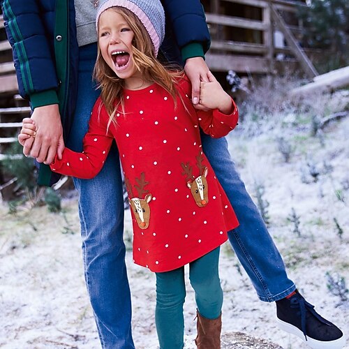 Kids Little Girls' Dress Elk A Line Dress Holiday Vacation Red Asymmetrical Long Sleeve Princess Sweet Dresses Summer Regular Fit 2-8 Years
Kids Little Girls' Dress Elk A Line Dress Holiday Vacation Red Asymmetrical Long Sleeve Princess Sweet Dresses Summer Regular Fit 2-8 Years